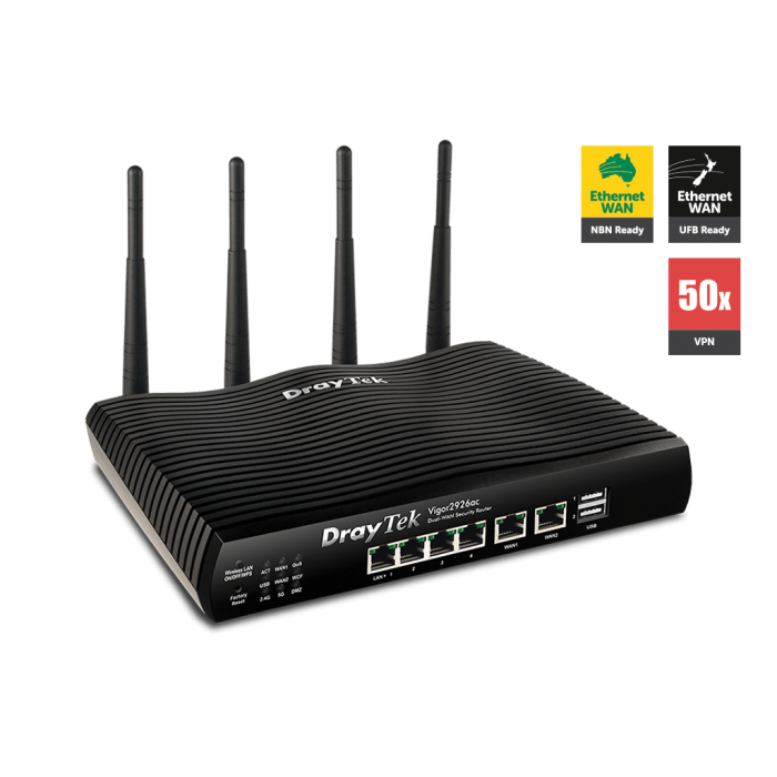 DrayTek Vigor 2926ac Dual WAN Gigabit broadband router