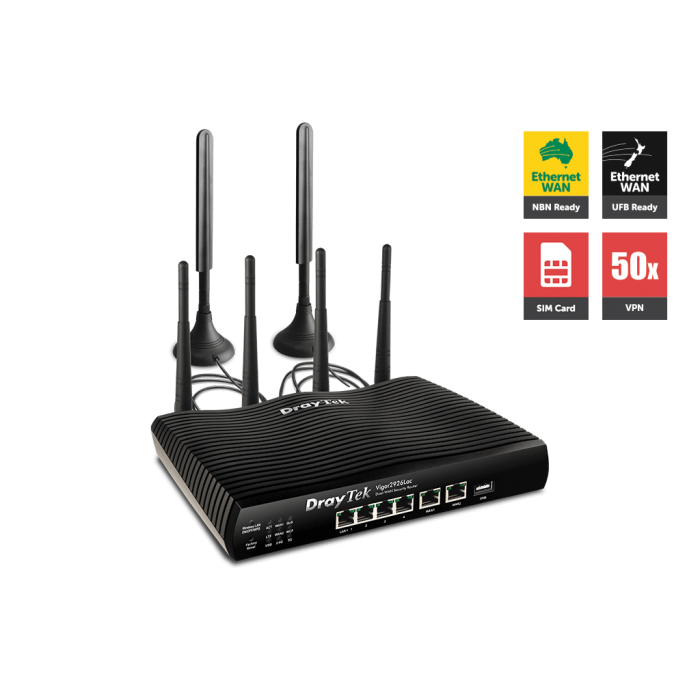 DrayTek Vigor 2926Lac Multi WAN router with 4G LTE