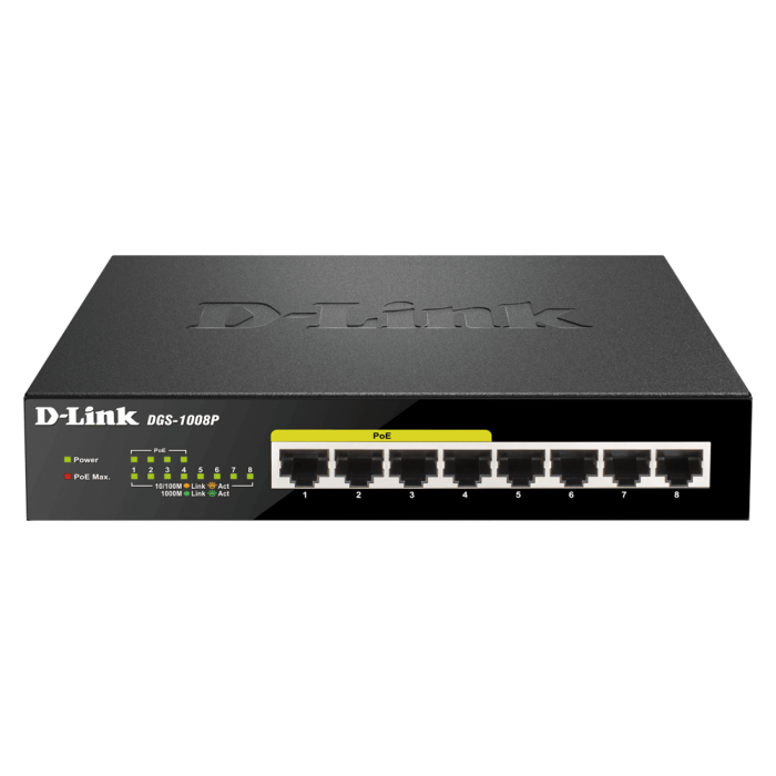 D-Link DGS-1008P PoE Switch