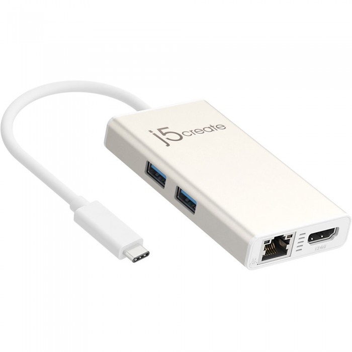 J5Create JCA374 USB-C to HDMI/G Ethernet/USB 3.0 Adapter 