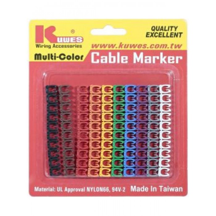 KUWES CABLE MARCKER MULTI-COLOUR (100PCS)