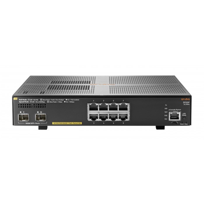 HPE Aruba 2930F 8G PoE+ 2SFP+ Managed L3